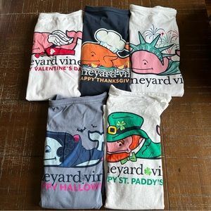 5 Vineyard Vines Holiday Tees BUNDLE
